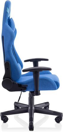 Тканинне ігрове крісло, ігрове крісло (дихаюча м&39яка тканина, нахил спинки 160, 2D підлокітники, ергономічне) Робоче крісло, офісне крісло (сапфірово-синій) Тканина сапфірово-синього кольору