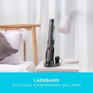 Акумуляторний ручний пилосос 12В у супертонкому дизайні, акумуляторний, сучасний цифровий двигун, 2 рівні всмоктування, вкл. заряд