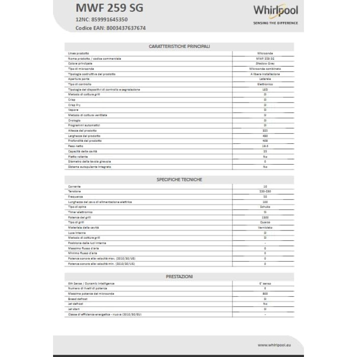 Окремо стояча мікрохвильова піч Розміри 46,8 см х 49 см х 32,5 см. Мікрохвильова піч 25 літрів з потужністю 800 Вт мікрохвильова піч і гриль 1300 Вт, сірий відтінок, мікрохвильова піч без плит., 259 SG