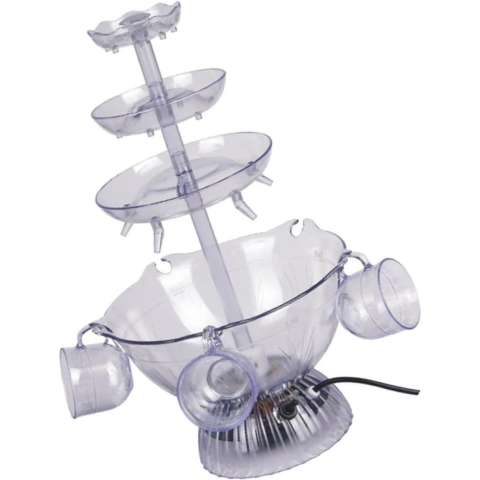 Універсальний фонтан для вечірок, багатофункціональний 3-шаровий декор столу, вилка EU для фуршету барбекю