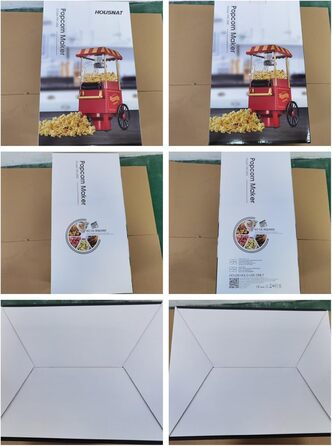 Машина для приготування попкорну HOUSNAT Гаряче повітря - Ретро маленька машина для приготування попкорну - Знежирена безолійна та здорова закуска Mas - Машина для приготування попкорну 1200 Вт для дому - Ніч кіно та Різдво - Червоний