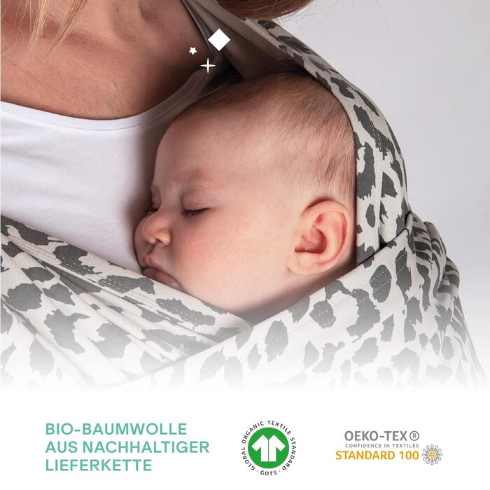 Слінг Koala Babycare - Легко одягається - Еластичний слінг до 15 кг - Регульований і унісекс