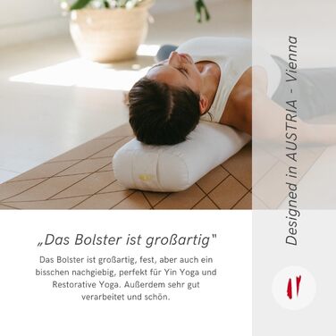 Нашийник Lotuscrafts Bolster Yoga для інь-йоги, наповнювач 100 капок, бавовняний чохол, що можна прати, відновлювальна подушка для вправ, колір баклажан