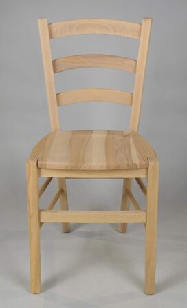 Комплект із 2 стільців Venezia для кухні та їдальні, міцний каркас з полірованої букової деревини, необроблене та 100 натуральне поліроване дерев&39яне сидіння. Комплект із 2 дерев&39яних стільців.