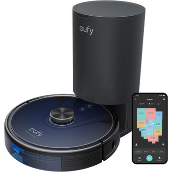 Робот-пилосос і швабра eufy від Anker RoboVac L35 із всмоктуючою станцією (3200 Па, час роботи 145 хв, резервуар для пилу 330 мл/200 мл для води, ідеально підходить для шерсті домашніх тварин, багатоповерхове картографування, програмне/голосове керування)