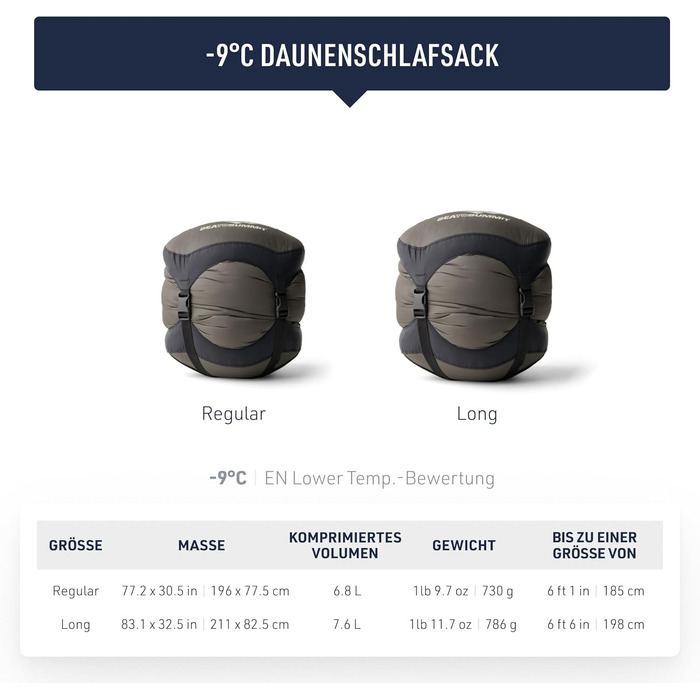 Спальний мішок Sea to Summit Spark Down, один розмір, 15 градусів