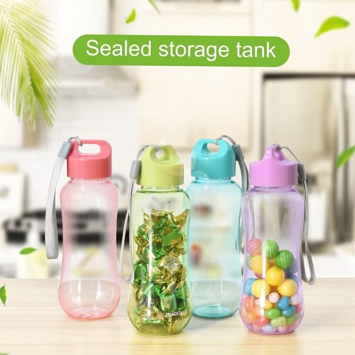 Пластикова кавова кружка, дорожня кружка, пляшка для води, спортивна пляшка для води, чашка для молока, кави, чаю, соку, місткість 350 мл, рожева, 3 шт. и