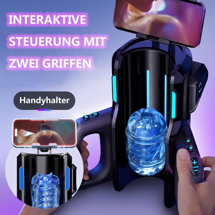 Електричний вимовний мастурбатор з двома ручками, 3 швидкості мультичастотний, секс-іграшки для чоловіків, мастурбація для чоловіків, кишенькові мастурбатори для пеніса