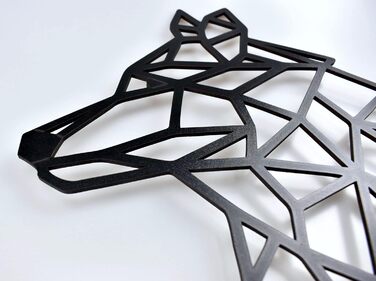 Панно WOLF 40x28см в чорному кольорі Настінне оздоблення дерев'яний вовк Настінне оздоблення деко настінне мистецтво Вирізання Нас