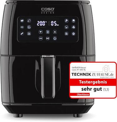 Велика фритюрниця з об'ємом кошика 6 л, 12 автоматичними програмами, сенсорним керуванням, таймером від 1 до 60 хвилин, знімним кошиком для смаження (можна мити в посудомийній машині), 600 XL -