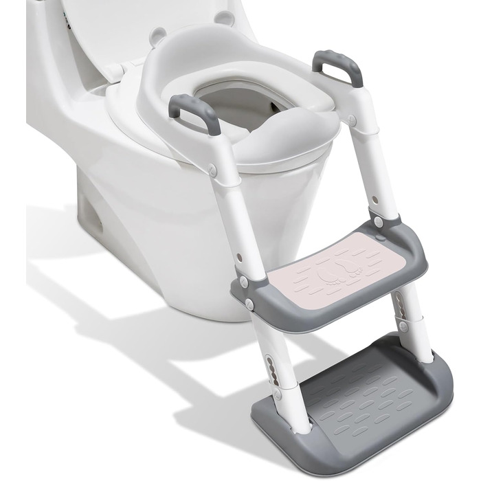 Дитяче сидіння для унітазу Adoraland, дитяче сидіння для унітазу зі сходами, дитяче сидіння для унітазу з бризковиком, дитяче сиді