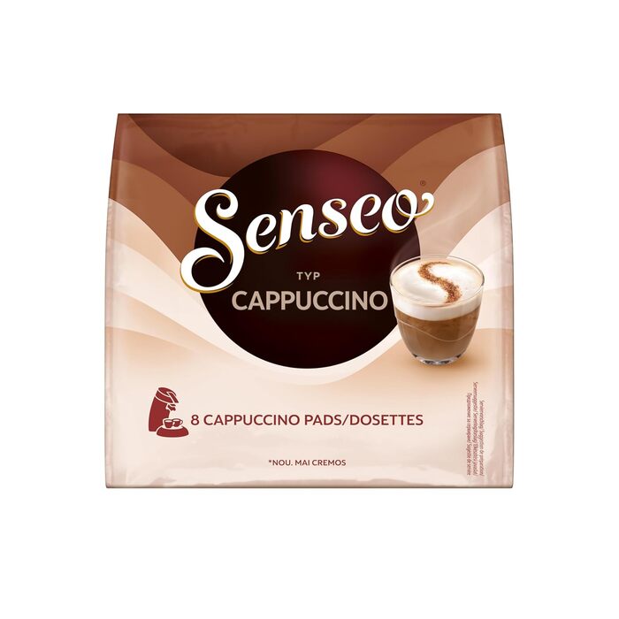 Капсулі Senseo Cappuccino, 10 x 8 напоїв, 80 кавових капсул