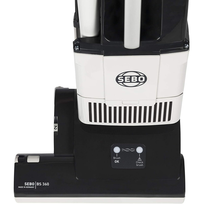 Пилосос з щіткою Sebo BS 360, пластик, сірий, 126.00 x 36.00 x 26.50 см