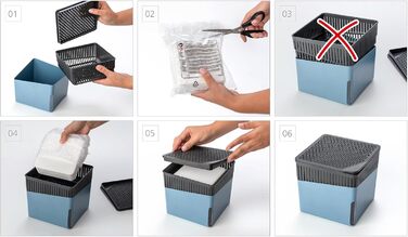 Кімнатний осушувач повітря Cube 1000 г Білий осушувач зменшує цвіль і запахи Піддон для крапель Багаторазовий знищувач вологи без