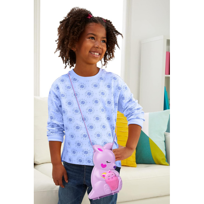 Ігровий набір 2-в-1 з розплідником для тварин, 2 ляльками, 7 тваринами та аксесуарами, включаючи м'яку сумку та скриньку, ідеально