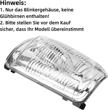 Дзеркало Покажчик повороту Скляна кришка Зовнішнє дзеркало заднього виду Двері Зовнішнє дзеркало Скло покажчика повороту Clear Fit для Ford Transit MK8 2014(Ліворуч)