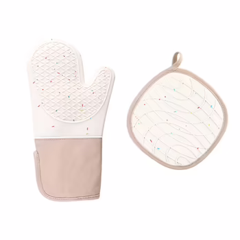 Кухонна рукавичка для духовки Vialex з підставкою для каструлі, набір 2 предмети, бежевий