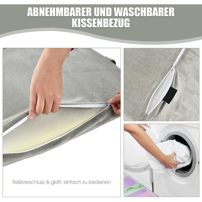 Клиноподібна подушка GOPLUS для ліжка, подушка для читання, подушка у формі книги для відпочинку, чохол з піни з ефектом пам&39яті, що прається, подушка для ніг, подушка для спини, ергономічна з ручкою, подушка для ніг, розслаблююча подушка для дивана та 