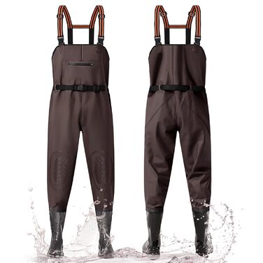 Водонепроникні вейдерси Simsky з черевиками, регульованими ремінцями, дихаючі, для риболовлі та будівництва, розмір 44