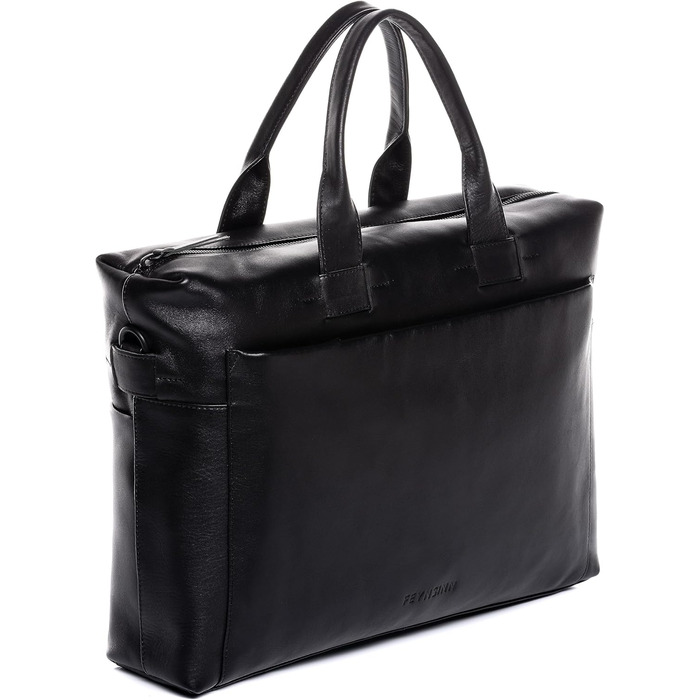 Велика сумка для ноутбука з натуральної шкіри - 15.4-дюймовий ноутбук ділова сумка Troy - сумка через плече портфель з відділенням