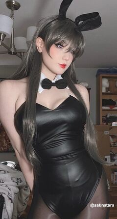 Костюм Жінки Bunny Senpai Косплей Мей Сакурадзіма Костюм Боді XXL Чорний