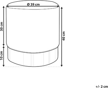 Пуф Beliani з круглою м&39якою оббивкою з зеленого оксамиту, пуф у стилі модерн, бароко, Софія