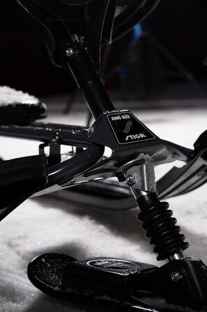 Санки STIGA Snowracer King Size GT двомісні, чорно-сірі