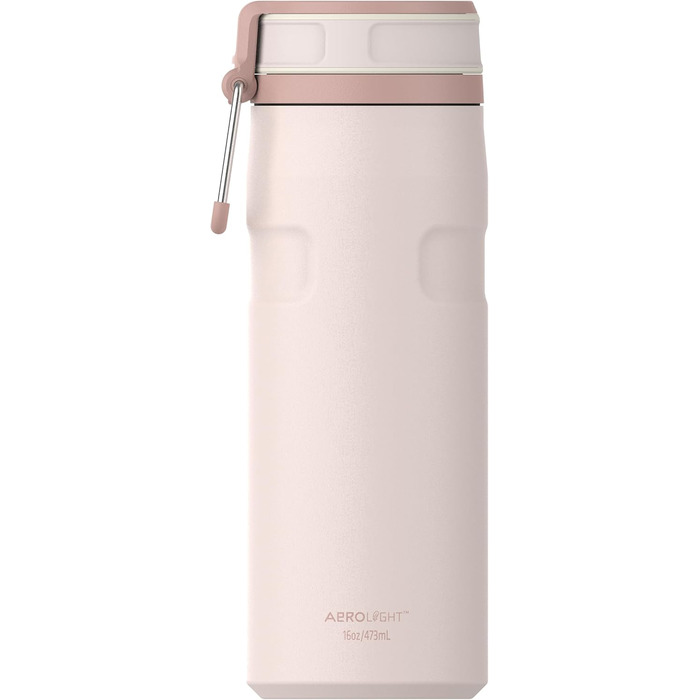 Пляшка Stanley IceFlow Twist Flip 0,47 л - Зберігає напої крижаними протягом 12 годин - 3 днів - Можна мити в посудомийній машині - Перероблена нержавіюча сталь - Без BPA - Двостінна вакуумна ізоляція - Рожевий кварц 470 мл