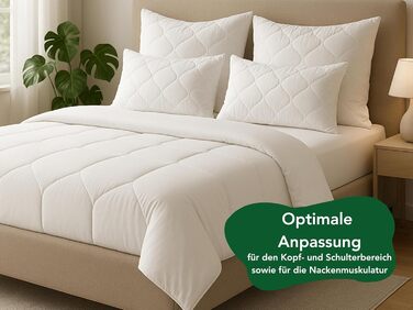 Подушка DREAMSTAR 40 x 80 см Комплект з 2 шт. Преміальний наповнювач для подушки 650 г Жорстка подушка з регульованою блискавкою Можна прати при температурі до 60 градусів Підходить для алергіків 40 x 80 см Преміум додатковий наповнювач, 2 шт., 40 x 80 см