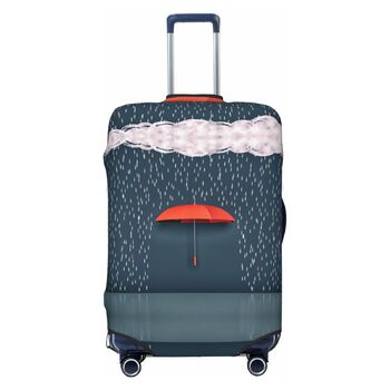 Чохол для валізи BAFAFA з принтом червоних парасольок, еластичний захист від подряпин та пилу, чорний, розмір 95