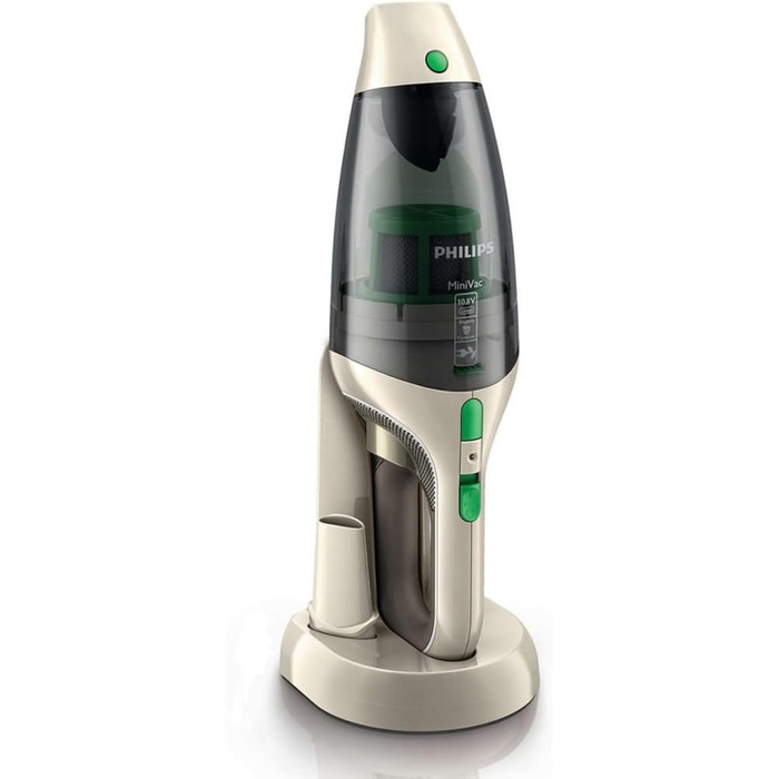 Вертикальний пилосос PHILIPS MiniVac - Акумуляторний 2-ступінчастий пилосос, акумулятор 10,8 В, циклонічний без мішка, легка конст