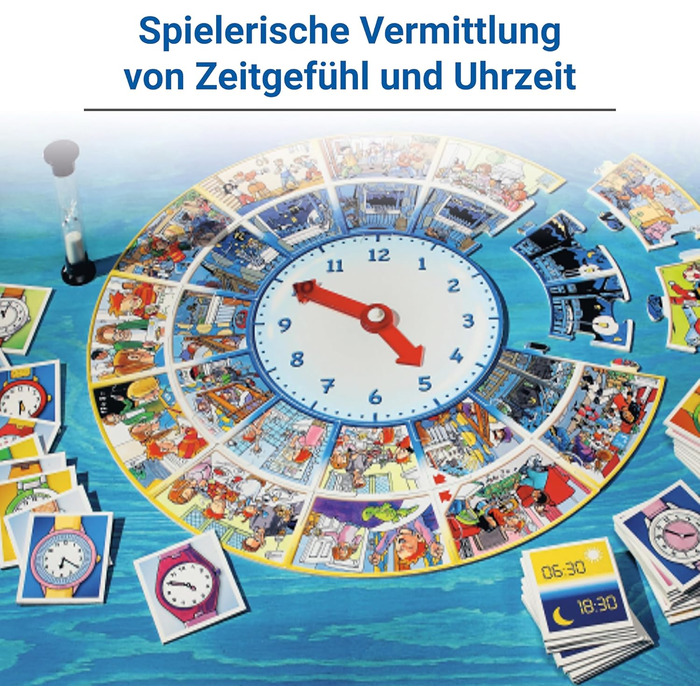 Хто знає час - Гра та навчання для дітей, Розвиваюча гра для дітей віком 6-9 років, Навчання через гру для 1-4 гравців (один гравець), 24995 -