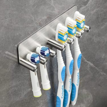 Електрична зубна щітка тримач голівки з нержавіючої сталі прикріплюється щіткотримач для 6 електричних головок щітки для ванної кі
