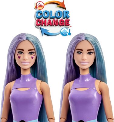 Лялька та аксесуари серії Barbie Pop Reveal Bubble Tea, лялька-модель з ароматизованим молоком таро з домашнім улюбленцем, 8 сюрпр