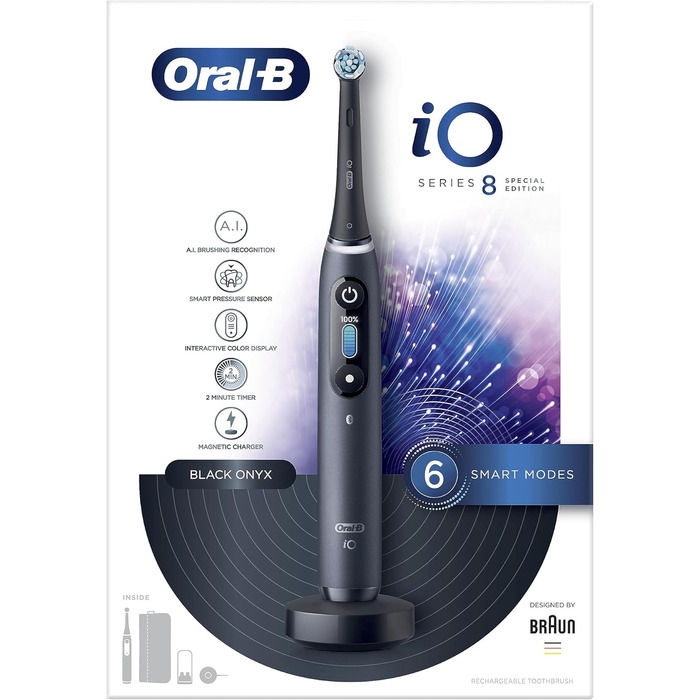 Електрична зубна щітка Oral-B Pro iO 8, Special Edition, чорна