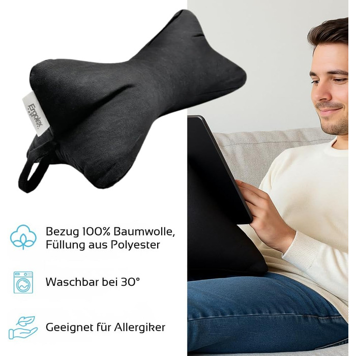 Книжковий корпус кістка для читання, подушка для читання ергономічна подушка-підтримка для книг та планшетів ідеальна подушка для шиї або підставка для книг для ліжка та дивана