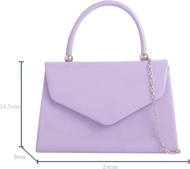 Нова з бірками вінтажна сумка-клатч, лакова шкіра, весільний аксесуар, святкова сумочка, вечірня, на вечірку, гаманець, сумка на ланцюжку, середнього розміру, бузковий колір, 9