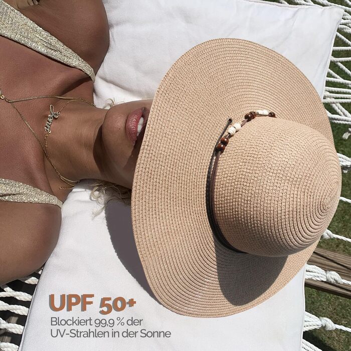 Жіночий солом&39яний капелюх Creekstone, капелюх із широкими полями, захист від сонця UPF 50, складний літній пляжний капелюх із вітровою стрічкою, колір M, хакі