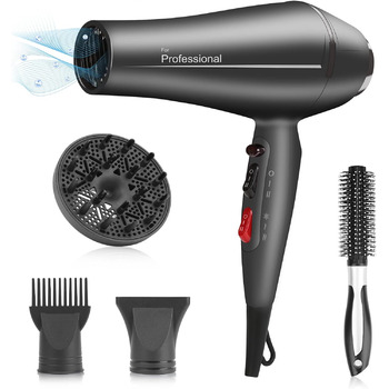 Фен Faszin Hair Dryer Ion Professional Професійний фен для волосся - надшвидкий фен з термостійкою технологією Triple-L Plus, з 4
