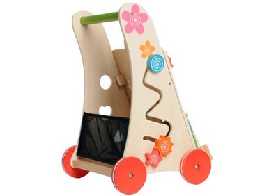 Іграшка для ходьби EverEarth, виготовлена з екологічно чистої деревини Сприяє розвитку ходьби та моторики у малюків Зручна для дітей іграшка з безпечними фарбами на водній основі EE30949