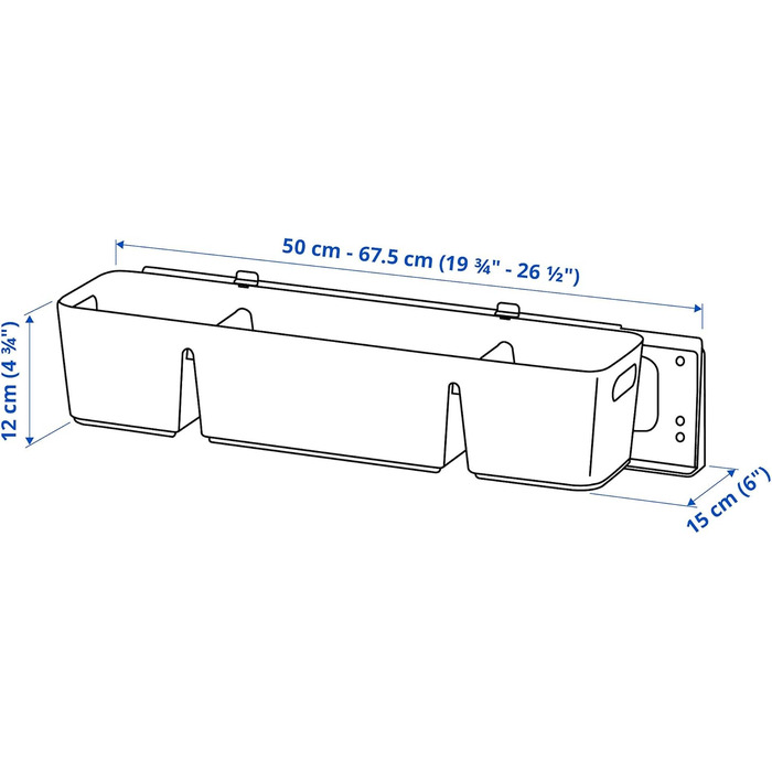 Коробка ProTuning UPDATE із слайдером, антрацит, 50 x 15 x 12 см