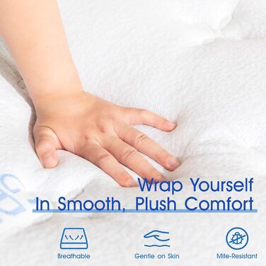 Матрац H4, гібридний матрац з пружинним ядром у формі кишенькової тканини та 7-зонною підтримкою, піна з ефектом пам&39яті ергономічний комфорт та ізоляція рухів, сертифікований Oeko-TEX та CertiPUR-US, 160x200x22 см