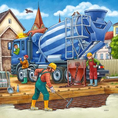 Дитячий пазл Ravensburger - 09226 Large Construction Vehicles - Пазл для дітей від 5 років, 3x49 елементів