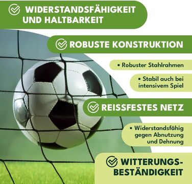 Дитячі футбольні ворота, переносні сталеві ворота з сіткою та кріпленнями до землі, футбольні ворота для дітей у саду та тренувань на свіжому повітрі, стійкі до атмосферних впливів та стійкі, червоні, 240 x 150 x 90 см