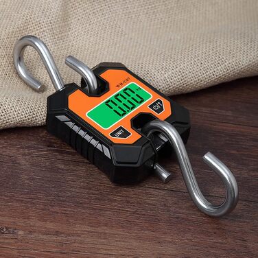 Електронні гачкові ваги, портативні цифрові підвісні ваги з HD LCD-дисплеєм та функцією блокування, для промислового використання, вуличних ринків, зважування на полюванні