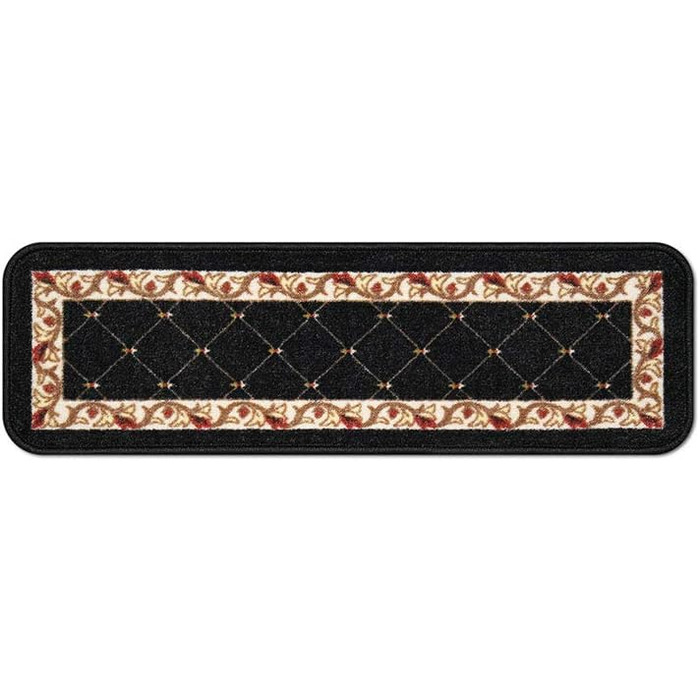 Дім, домівка та багато іншого - традиційна сітка з квітковим оздобленням, повсякденний комплект 15-8 дюймів x 26 дюймів, чорний колір