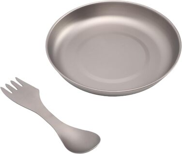 Набір посуду для кемпінгу Ti, багаторазовий, компактний, для мандрівників, активного відпочинку, туристів, тарілок для пікніка