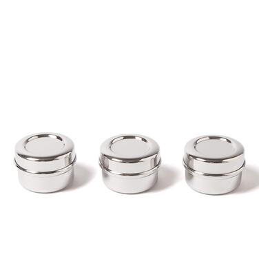 Коробки для чатні, набір з 3 шт. , міні-контейнери з нержавіючої сталі Без бісфенолу А Можна мити в посудомийній машині, місткість 60 мл кожна Для соусів та дипів