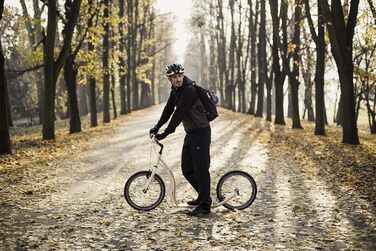 Самокат Yedoo Dragstr - до 150 кг, самокат з пневматичними шинами 20/20 - самокат для дорослих з алюмінієвого сплаву з регульовани