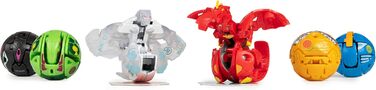 Ексклюзивний набір Storeo Bakugan 'Evolutions UNbox & Brawl 6 з 2 кулями платинової серії (Pyrus Dragonoid, Haos Wrath) та 4 основними кулями (Aquos Sharktar, Ventus Trox, Aurelus Viloch, Darkus Nillious)